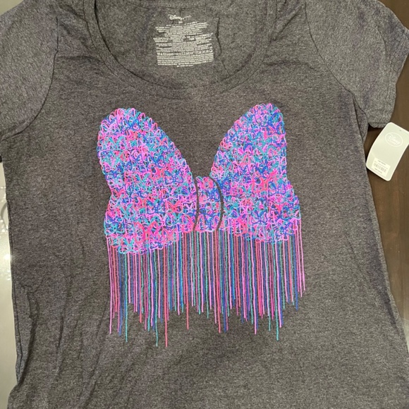 Disney Store Minnie Mouse Bow tee NEW plus size 3X “puff paint effect” - Picture 2 of 8